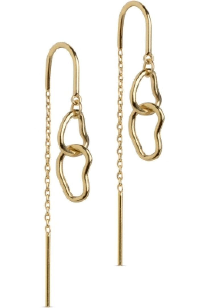 Enamel Copenhagen - Earring, Organic Double Circle - 925S/Gp
