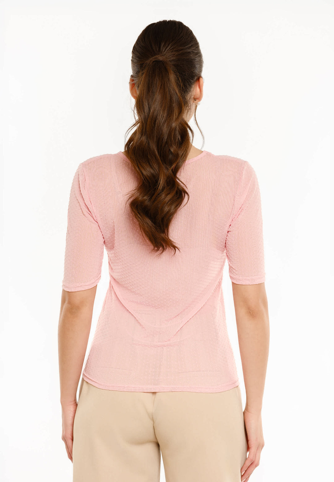 Liberte - Mesh Ss Tshirt, Dot 22011 - Rose