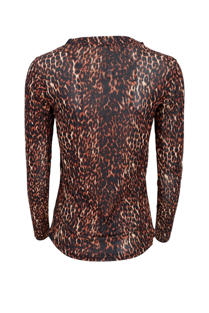 Black Colour - Bcannie Mesh Blouse - SHIRTS,MUSTHAVES Brown Leo