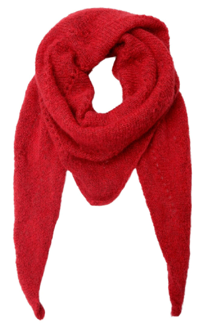 Black Colour - Bcdell Knitted Mini Scarf 208327 - Red