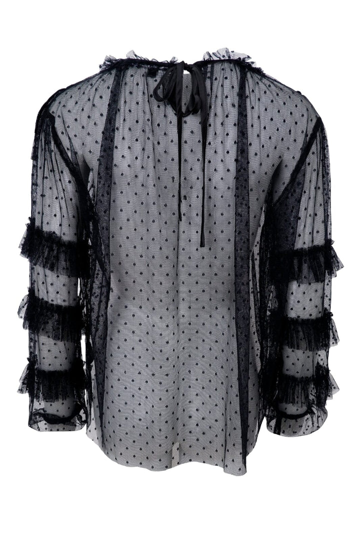 Forudbestilling - Black Colour - Bcdena Mesh Blouse - Black Bluser 