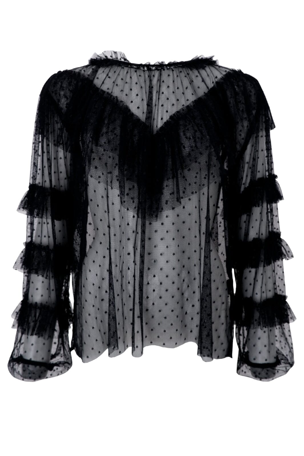 Forudbestilling - Black Colour - Bcdena Mesh Blouse - Black Bluser 