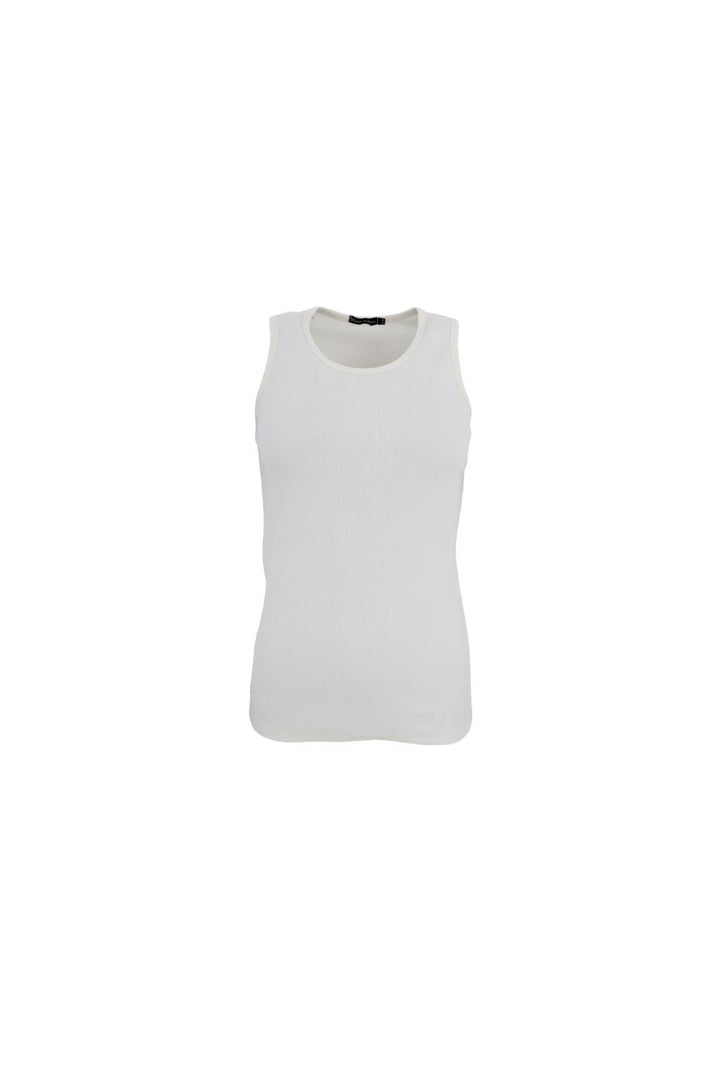Black Colour - Bcena Rib Tank Top - Off White