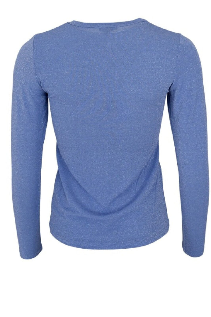 Black Colour - Bcfaye Lurex Blouse - Lt. Blue