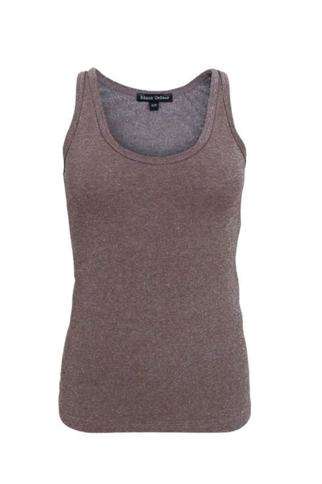 Forudbestilling - Black Colour - Bcfaye Lurex Top 40055 - Shirts,Musthaves - Taupe Toppe 