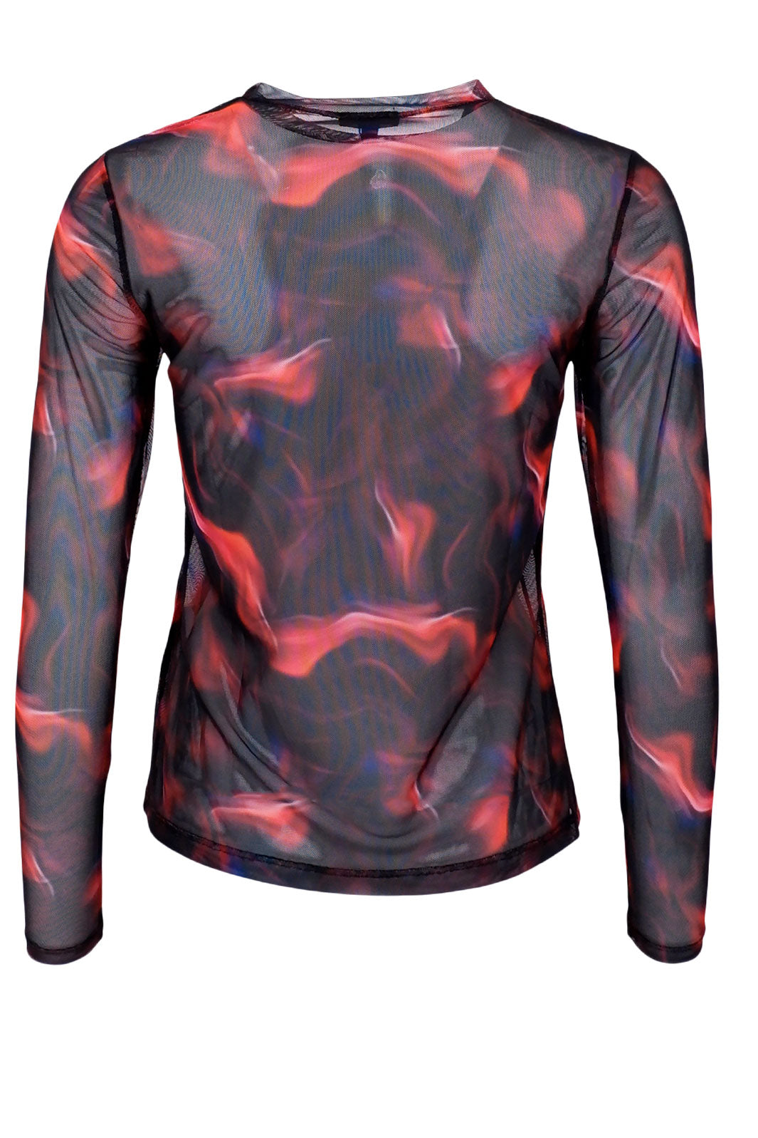 Black Colour - Bcflorence Mesh Blouse - Blurry Red