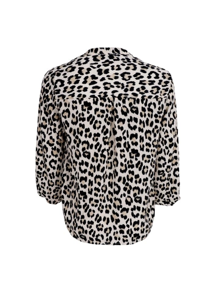 Black Colour - Bcluna Blouse - Lt. Leopard