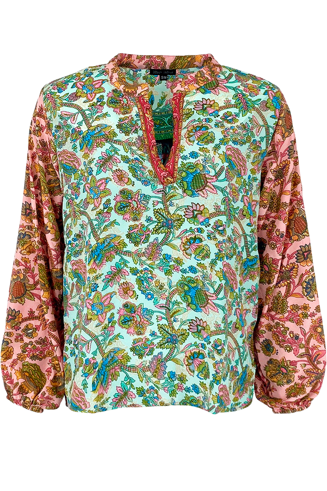 Black Colour - BcLuna Kaftan Blouse - Calypso Mix