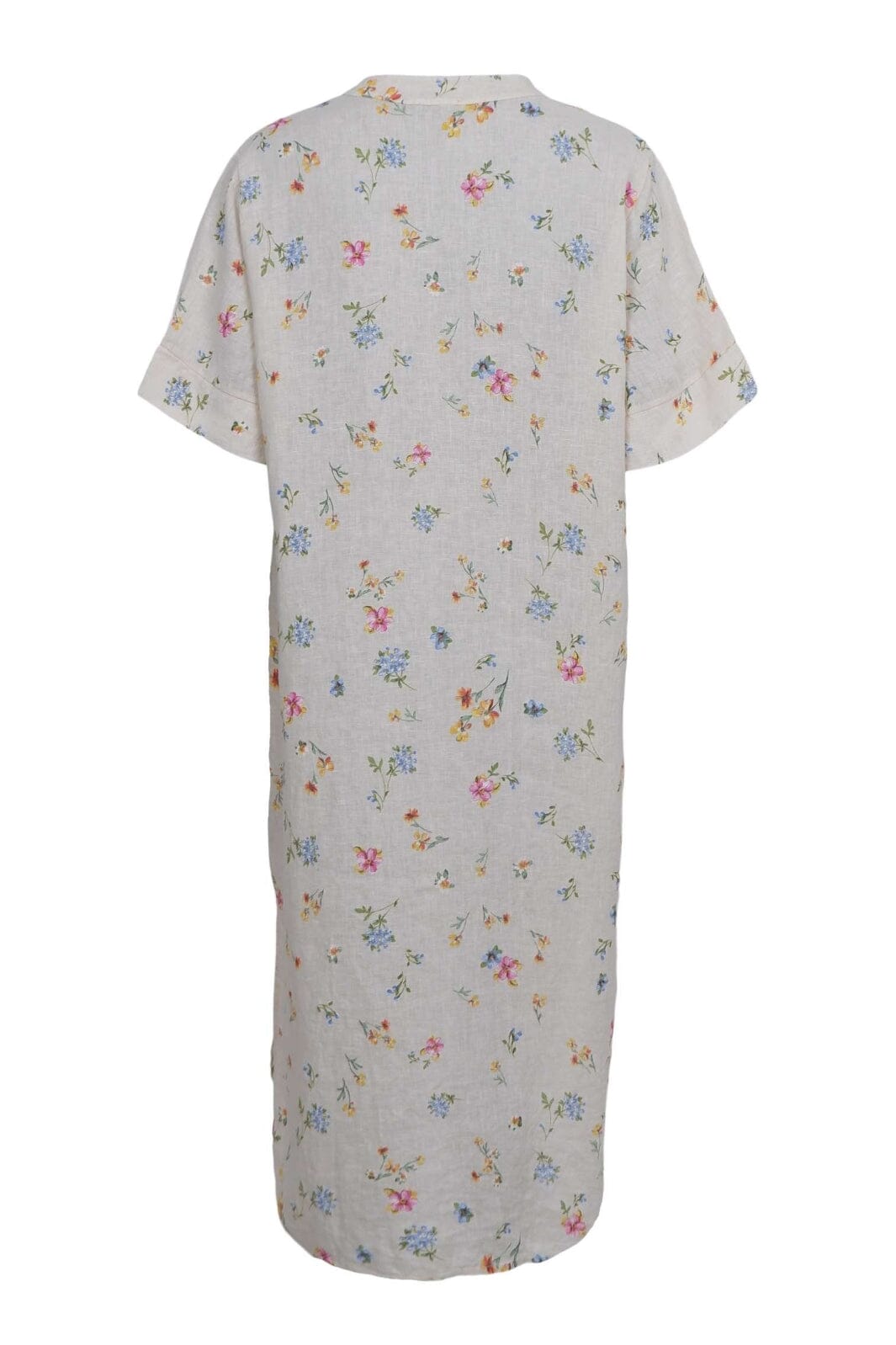 Black Colour - Bcmelina Long Linen Dress 40412 - Flower
