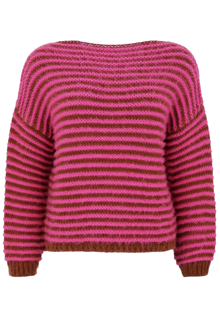 Black Colour - Bcnevada Jumper - Pink/Camel