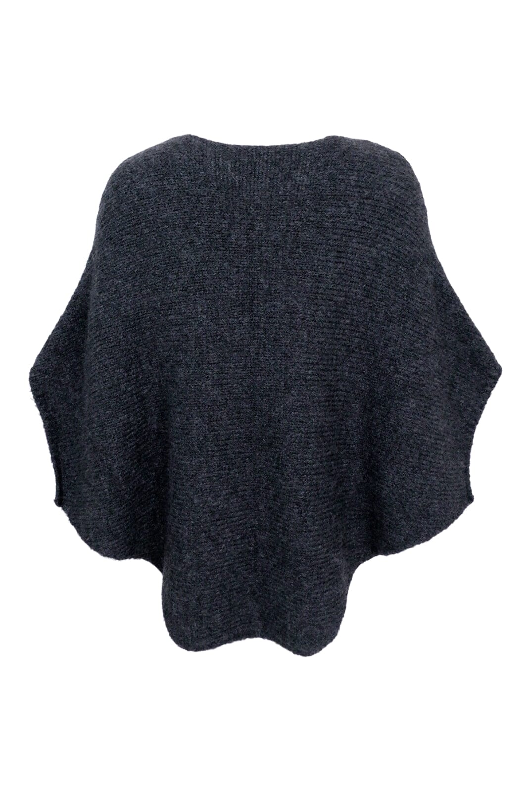 Black Colour - Bcpella Boucle Poncho - Dark Grey