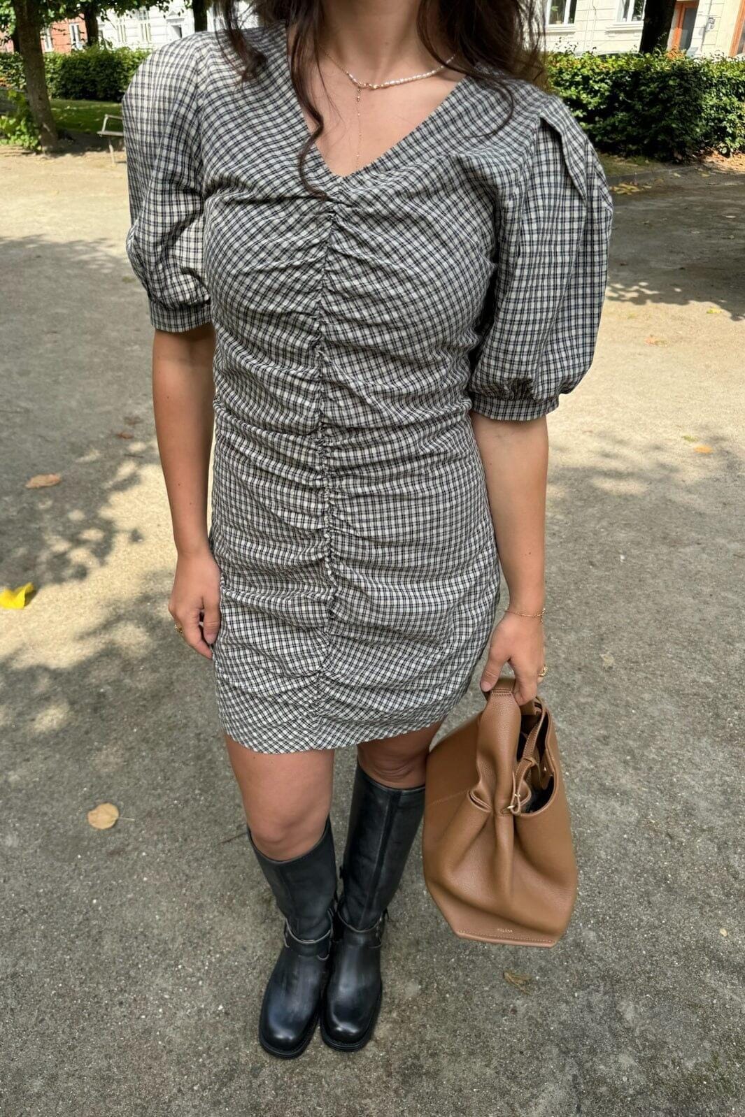 BYIC - Aliceic Dress - bsc Black Small Checks