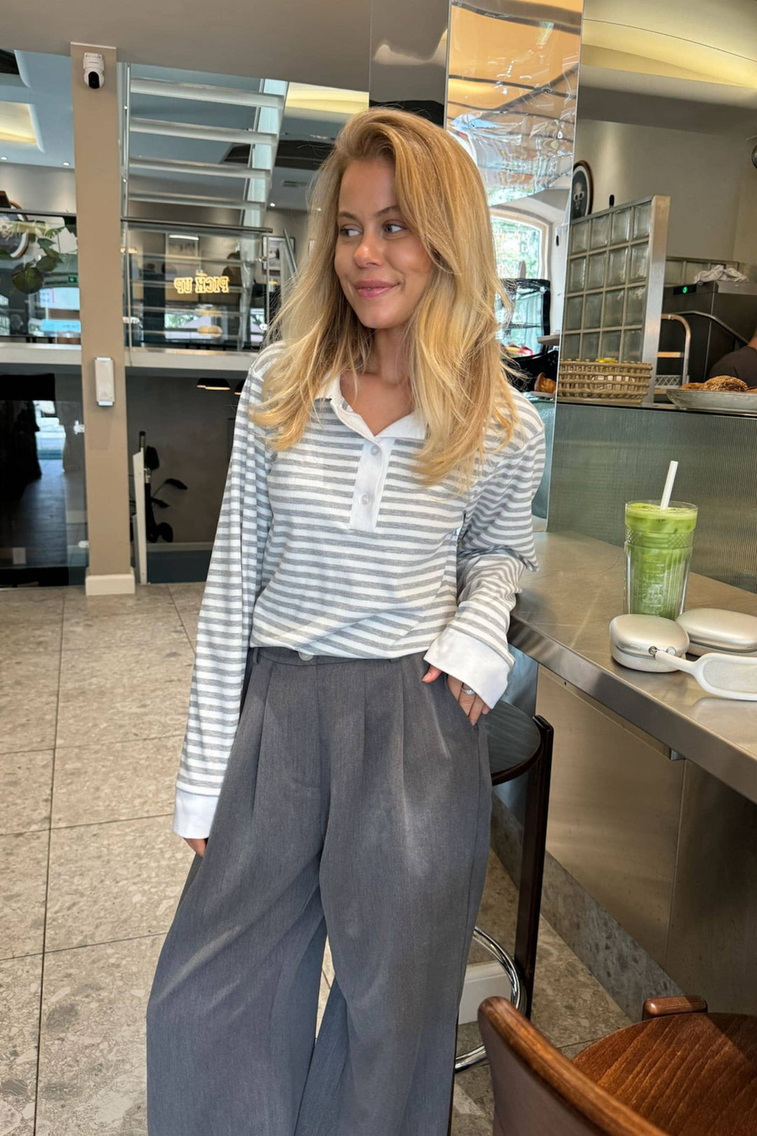 BYIC - Carlyic Polo - greys Grey Stripes