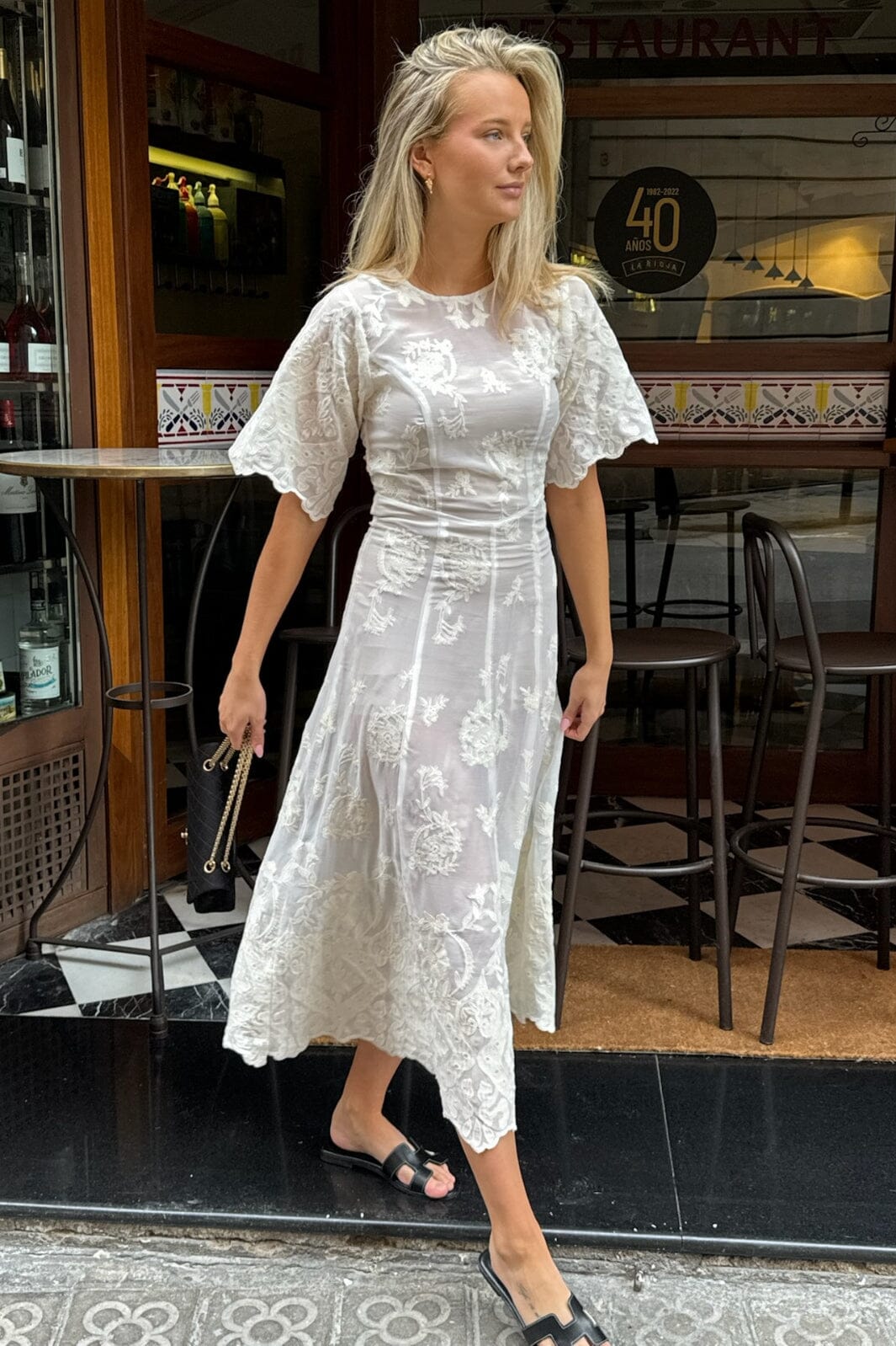 BYIC - Ellinoric Lace Long Dress - vw Vintage White