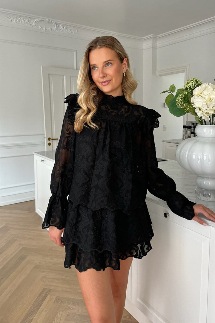 BYIC - Ellinoric Lace Mini Skirt - vb Vintage Black