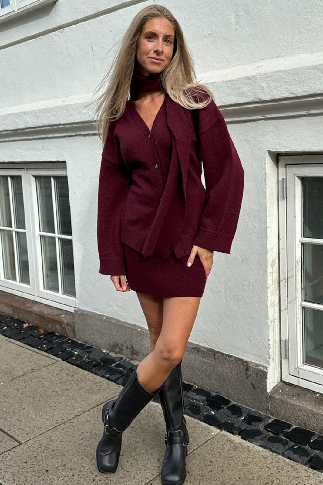 BYIC - Karmaic Fitted Cardigan H095-3 - bordeaux Bordeaux