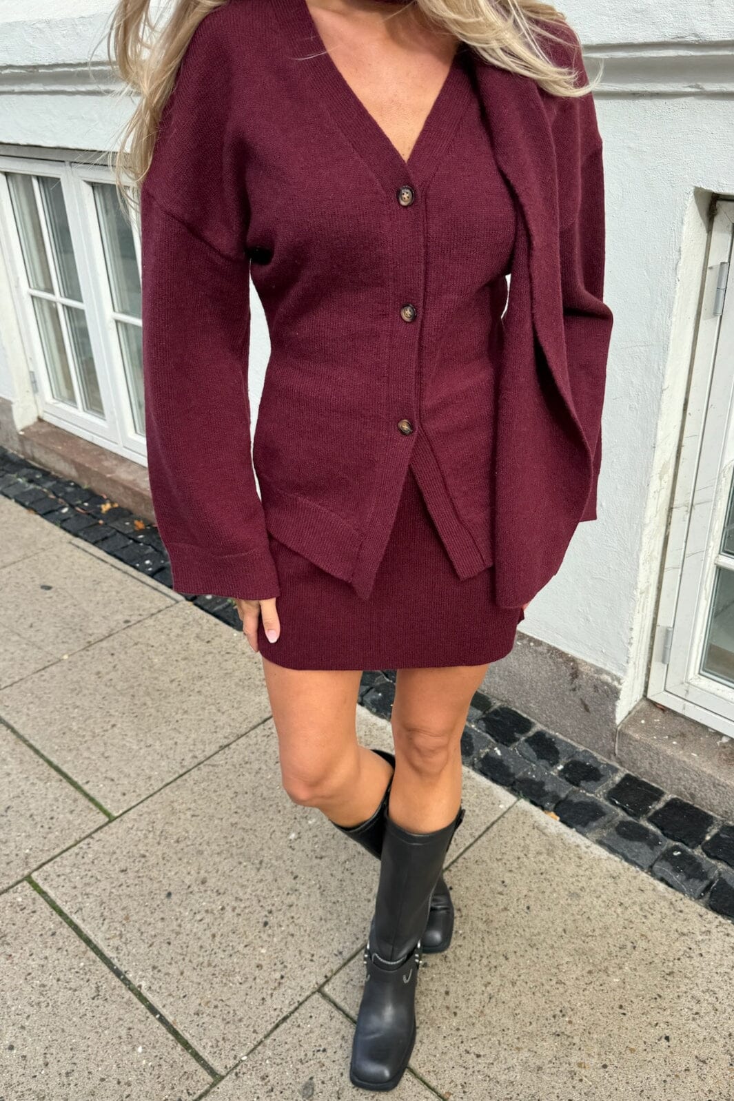 BYIC - Karmaic Fitted Cardigan H095-3 - bordeaux Bordeaux