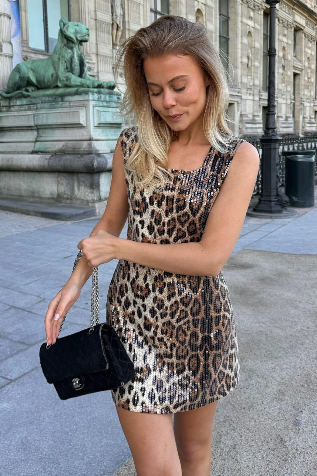 BYIC - Siaic Sequin Dress A23717 - lp Leo Print