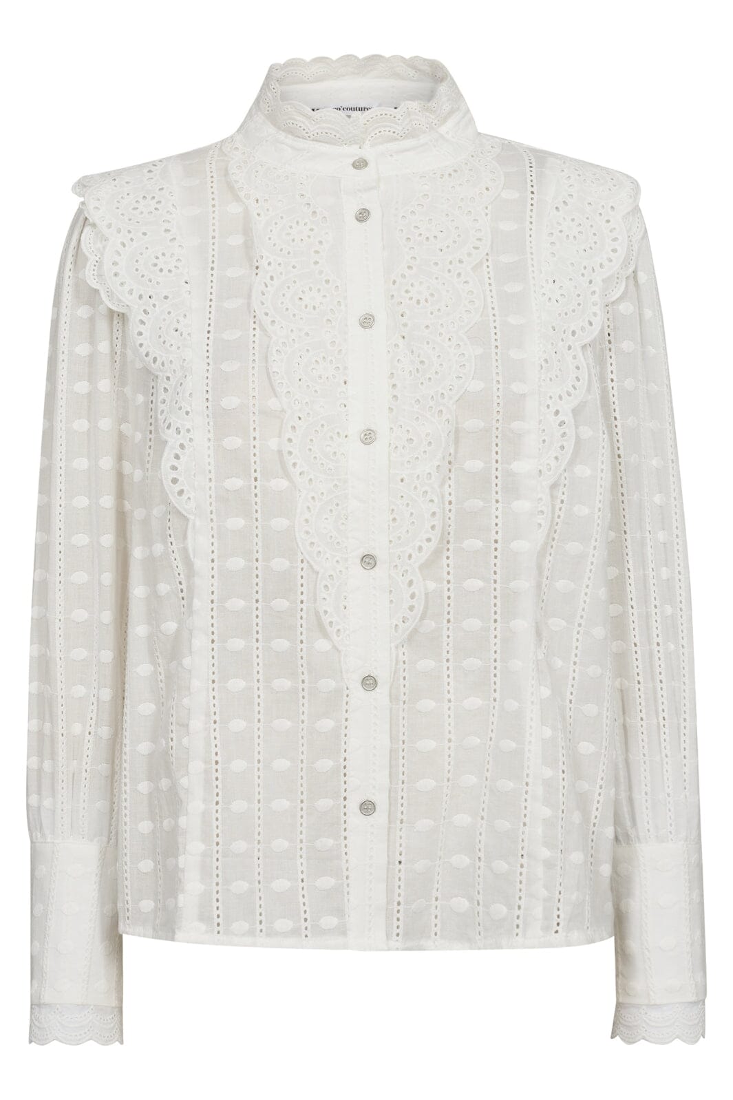Co´couture - Chaincc Dot Anglaise Shirt 35640 - 4000 White
