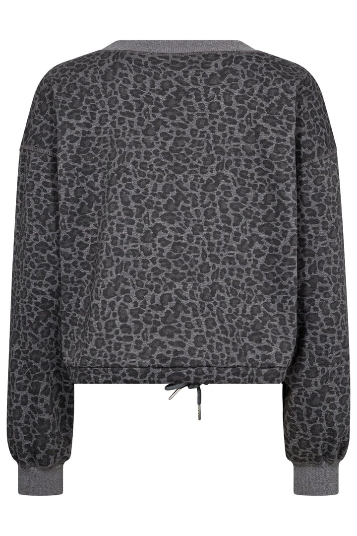 Co´couture - Cropcc Tie Leo Sweat 37025 - 139 Mid Grey