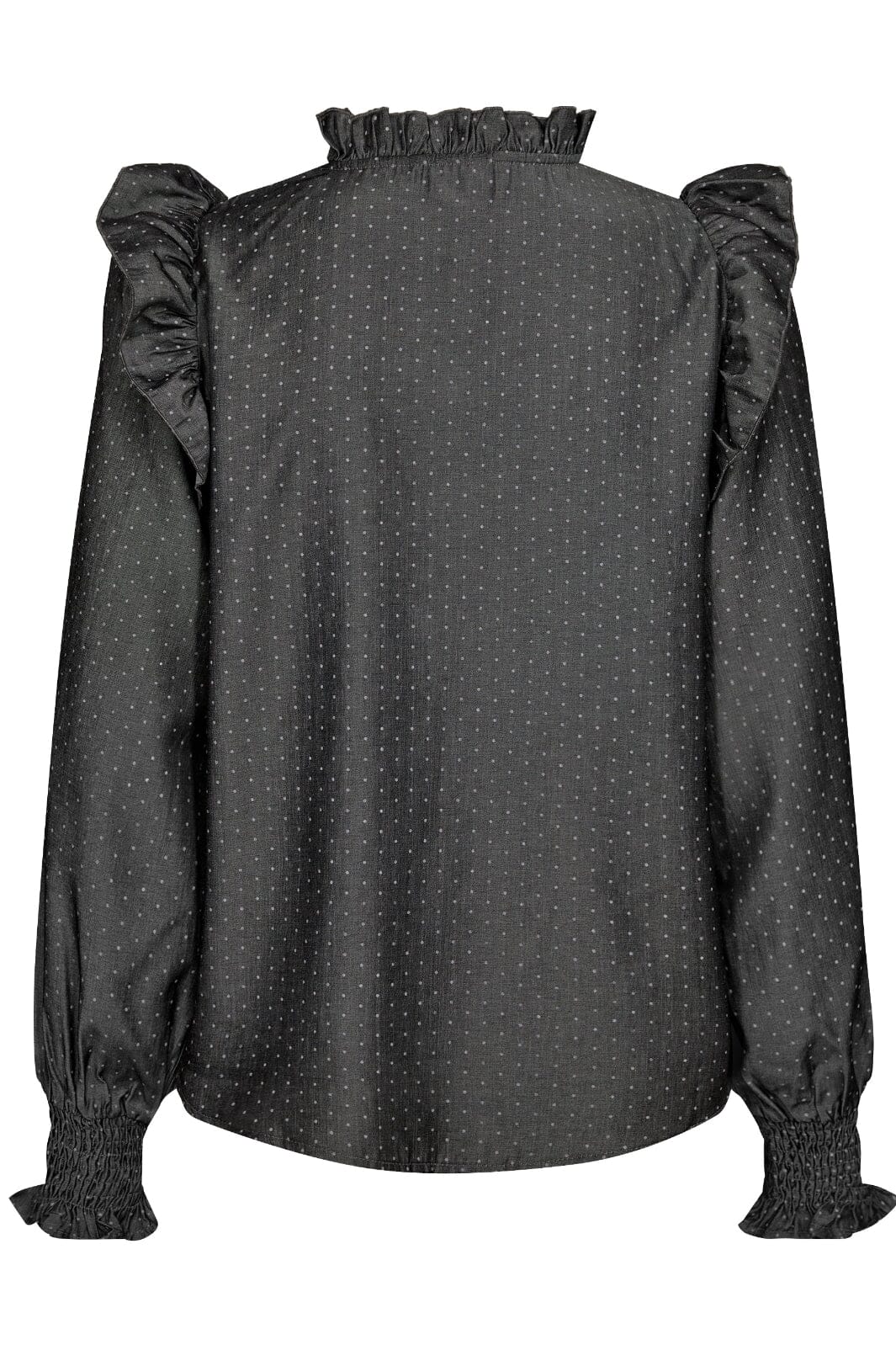 Co´couture - Dianacc Dot Frill Blouse 35590 - 139 Mid Grey