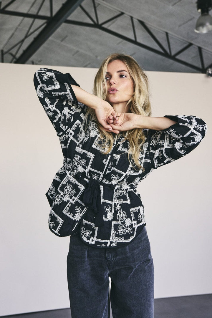 Co´couture - Embroiderycc Quilt Jacket 30282 - 96 Black