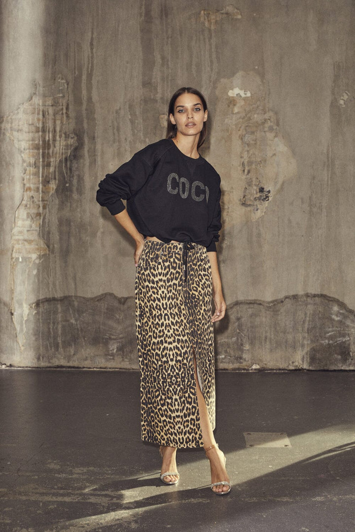Co´couture - Leocc Denim Slit Skirt 34110 - 16 Khaki