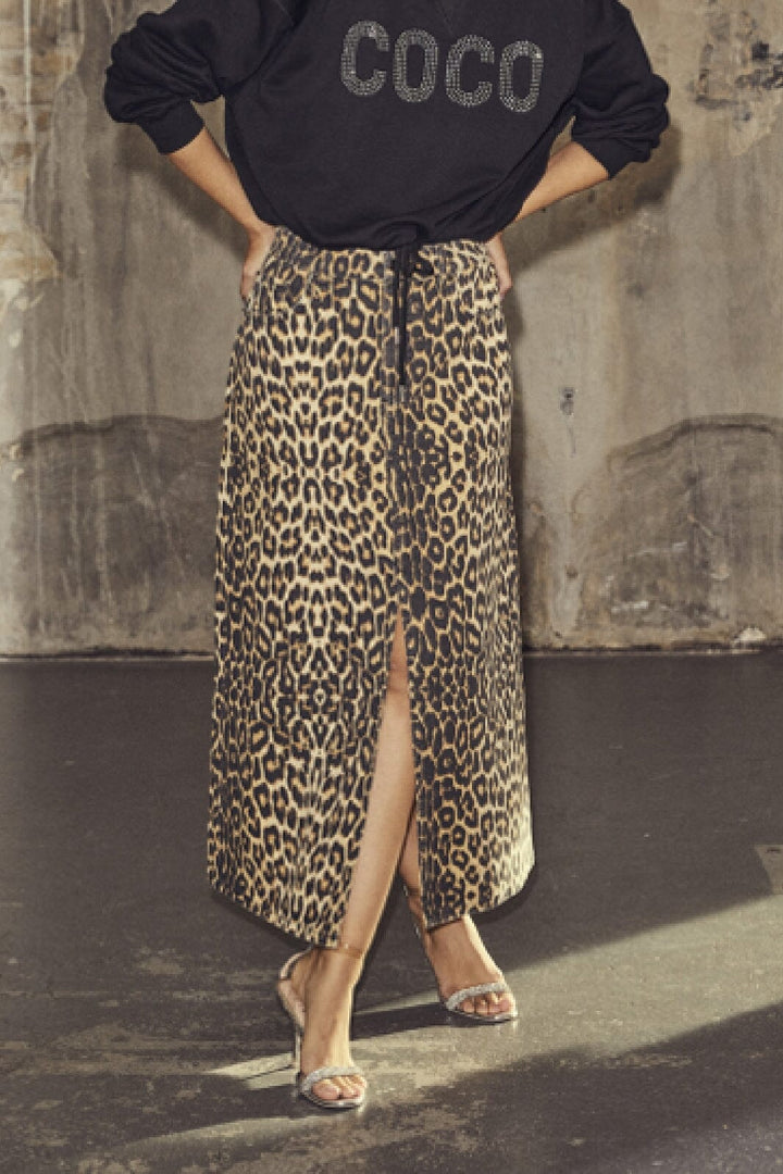 Co´couture - Leocc Denim Slit Skirt 34110 - 16 Khaki