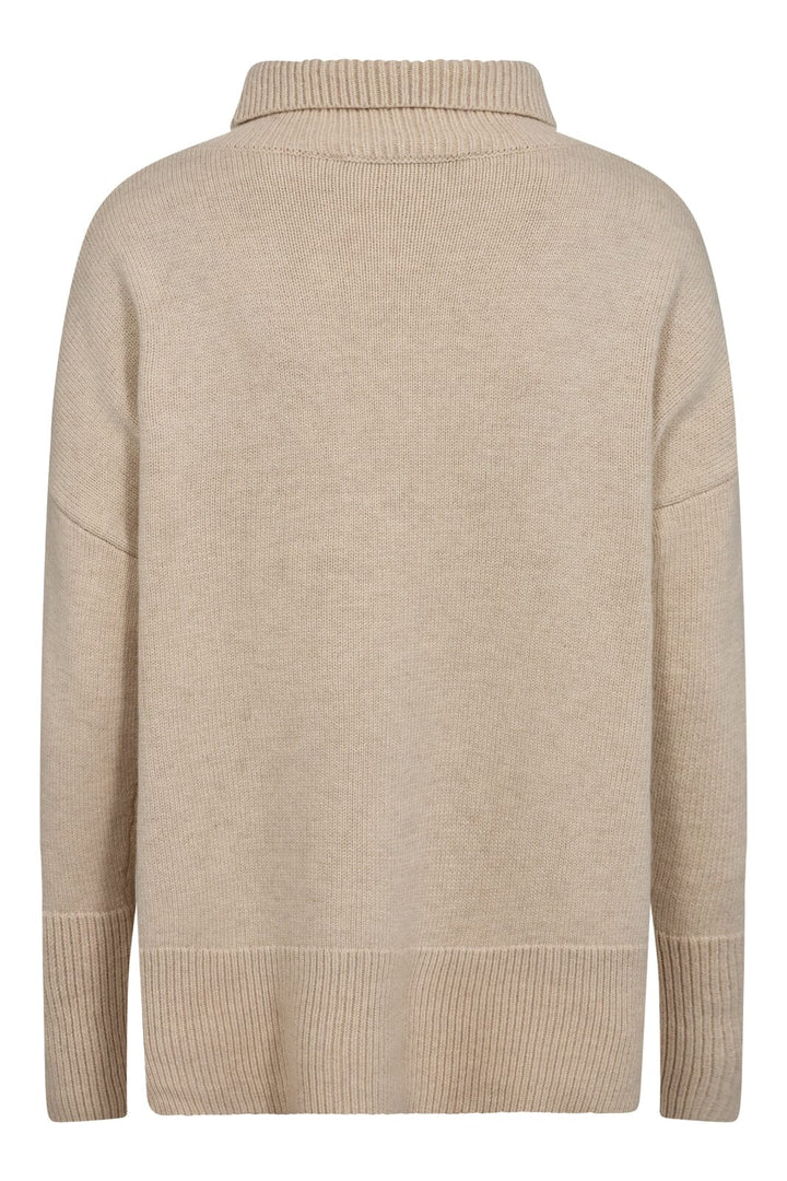 Forudbestilling - Co´couture - Majacc Roll Neck - 199 Bone Strikbluser 