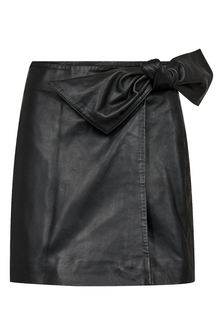 Co´couture - Phoebecc Leather Bow Skirt 34165 - 96 Black