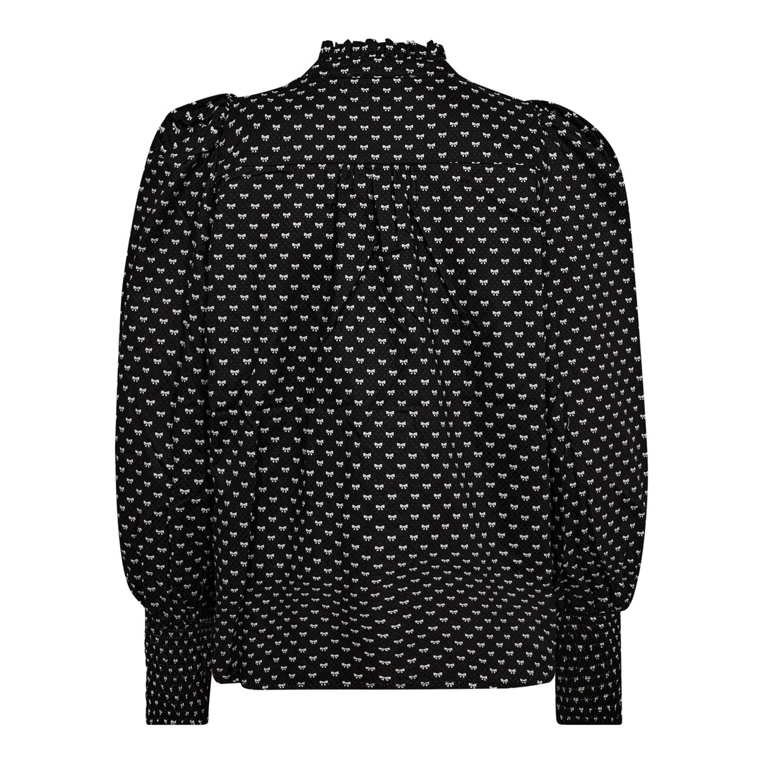 Co´couture - Ribboncc Petra V-Shirt 35729 - 96 Black