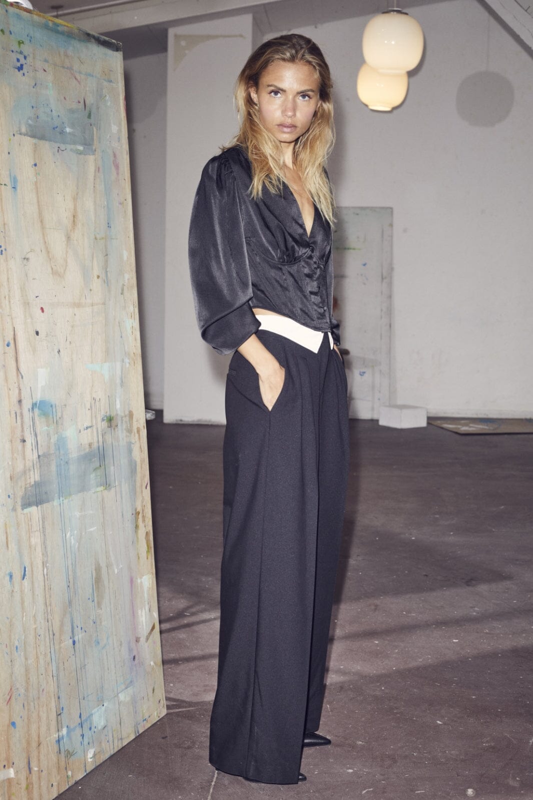 Co´couture - Taracc Flip Waist Pant - 96 Black