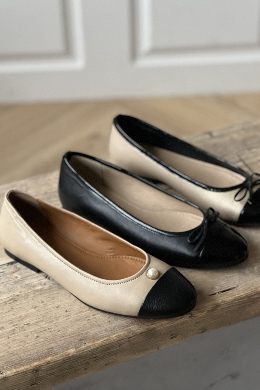 Copenhagen Shoes - The Pearl Ballerina - 0007 Black / Nude