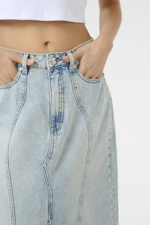 Gestuz - Gzasher Maxi Skirt 10910192 - 107575 - Mid Acid Wash