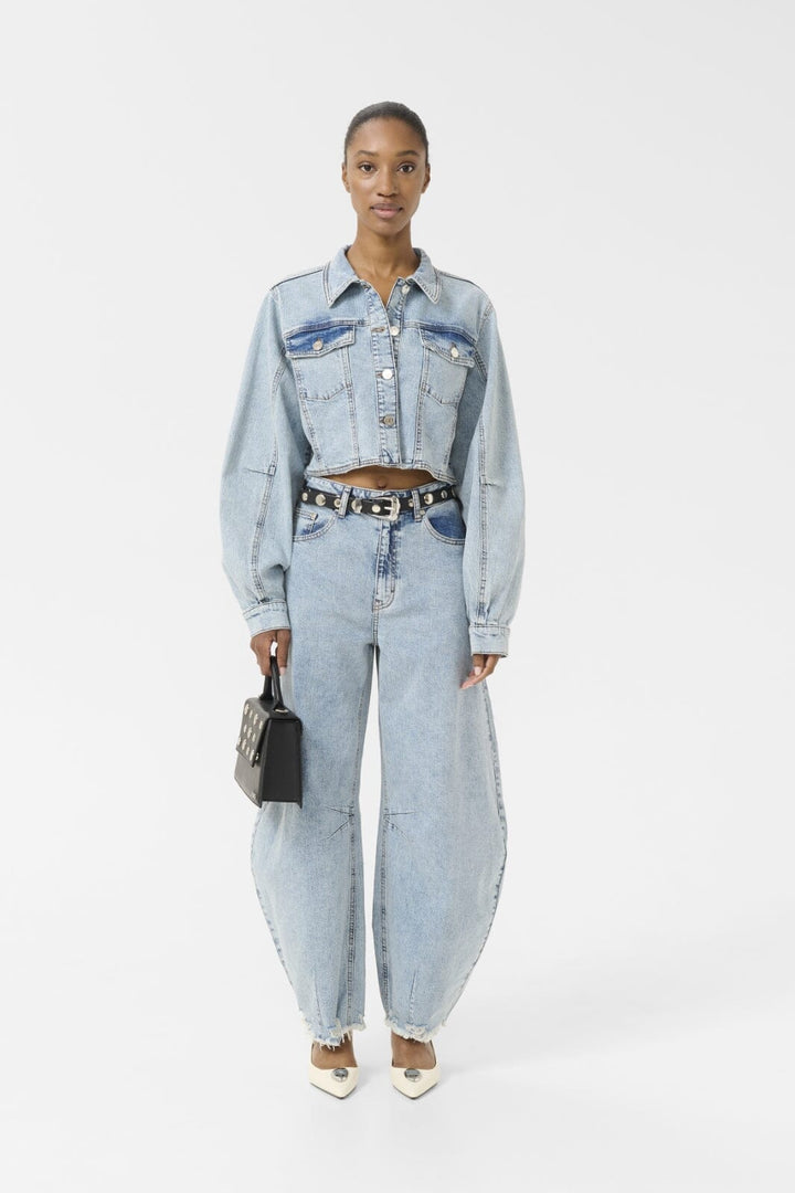 Gestuz - Gzdea Cropped Jacket 10910382 - 107868 - Light Blue Denim