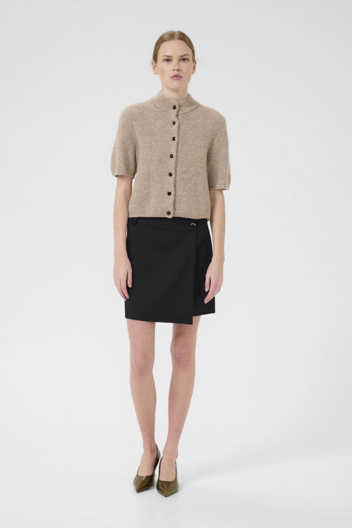Gestuz - Gzpaula Melange Wrap Skirt 10910495 - 100017 - Black