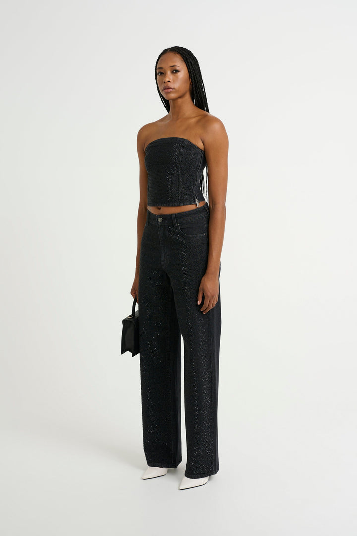 Gestuz - Zorahgz Corsage 10909678 - 106899 Dark Grey Washed/Black Stone