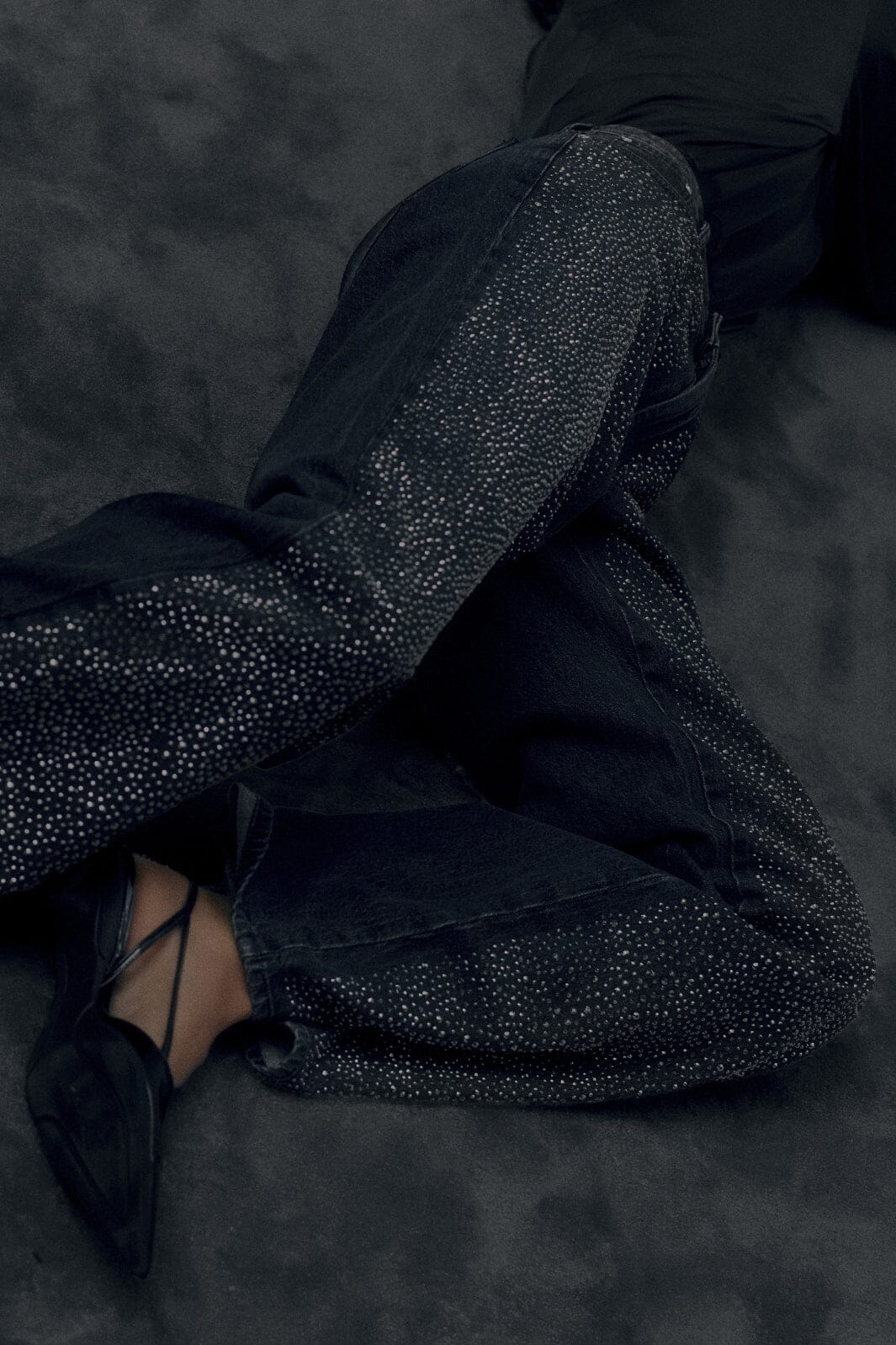 Gestuz - ZorahGZ MW jeans - Dark grey washed
