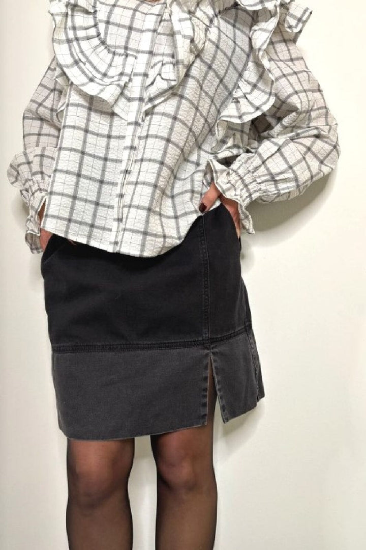 Gossia - Nannego Denim Skirt G2128 - Black Denim