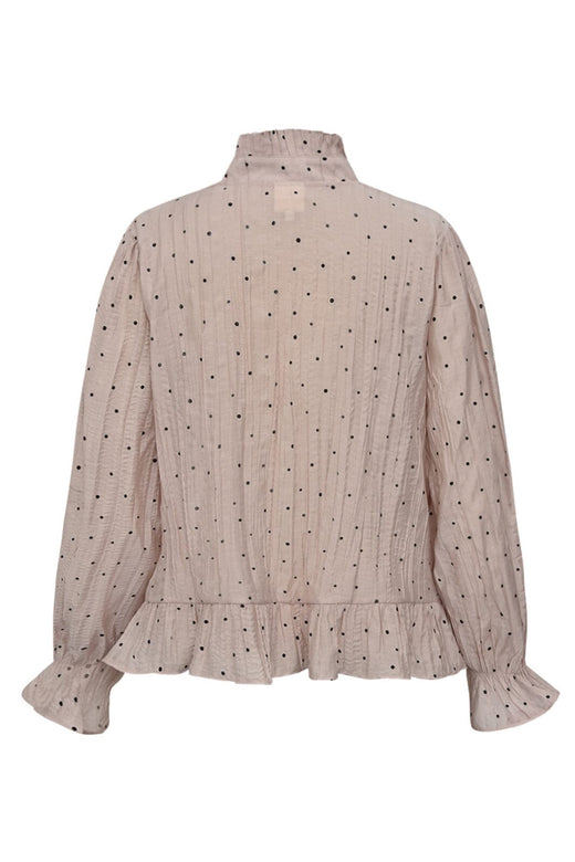 Gossia - Nazligo Lullo Blouse G2574 - Rose Black Dots