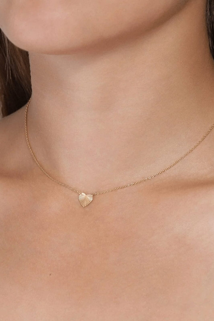 Jane Kønig - Reflection Heart necklace - Forgyldt