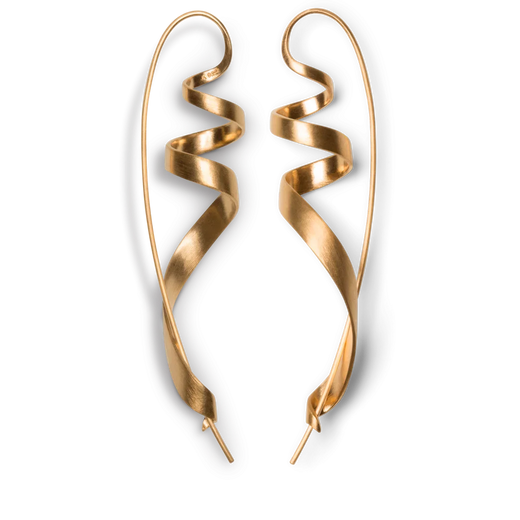 Forudbestilling - Jane Kønig - Ringlet - Forgyldt Øreringe 