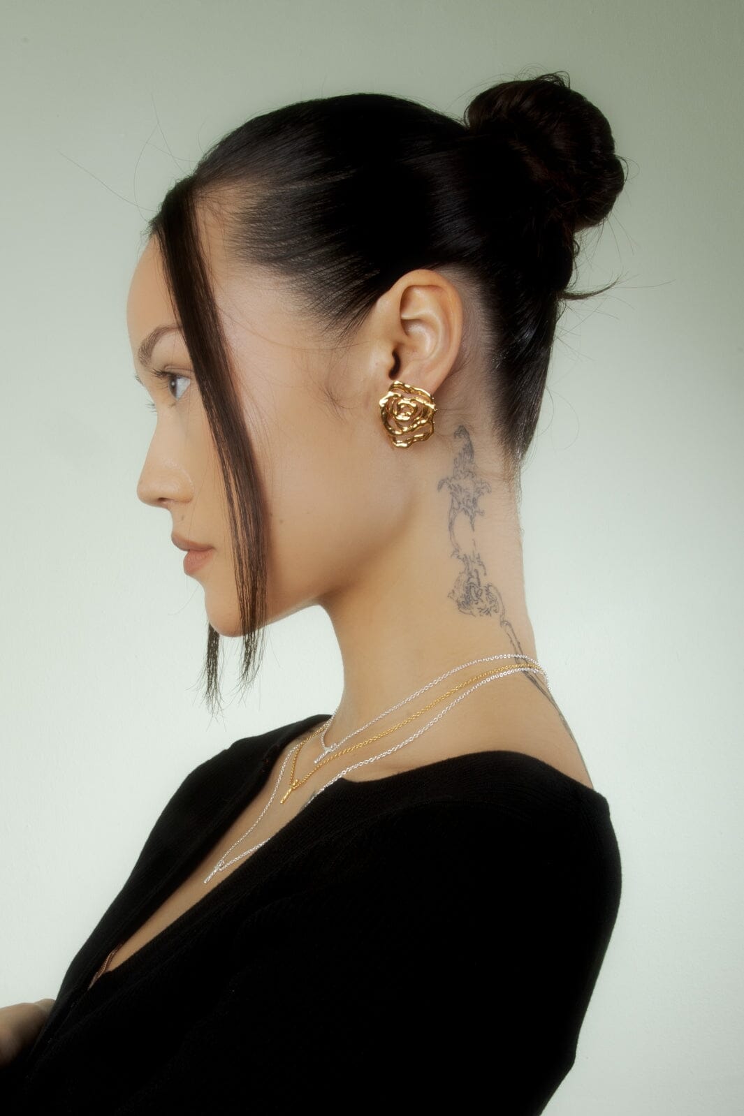 Jane Kønig - Rose Earring - Forgyldt