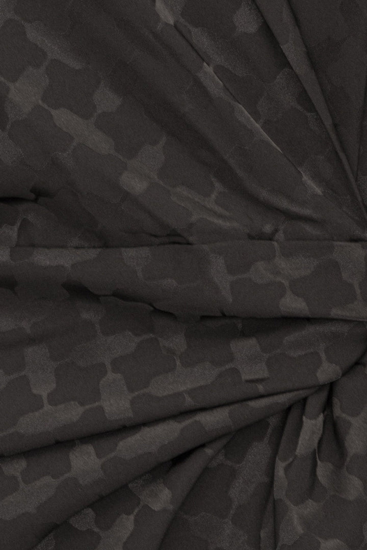 Karmamia - Ivy Wrap Dress - Black Keffiyeh Jacquard