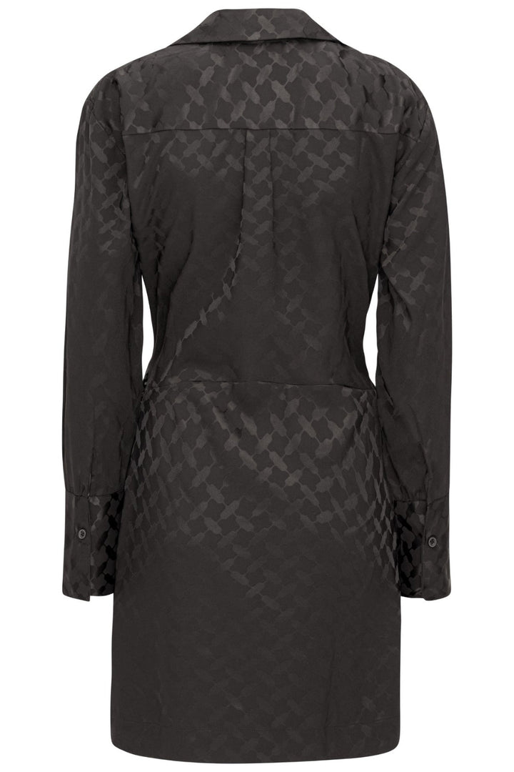 Karmamia - Ivy Wrap Dress - Black Keffiyeh Jacquard