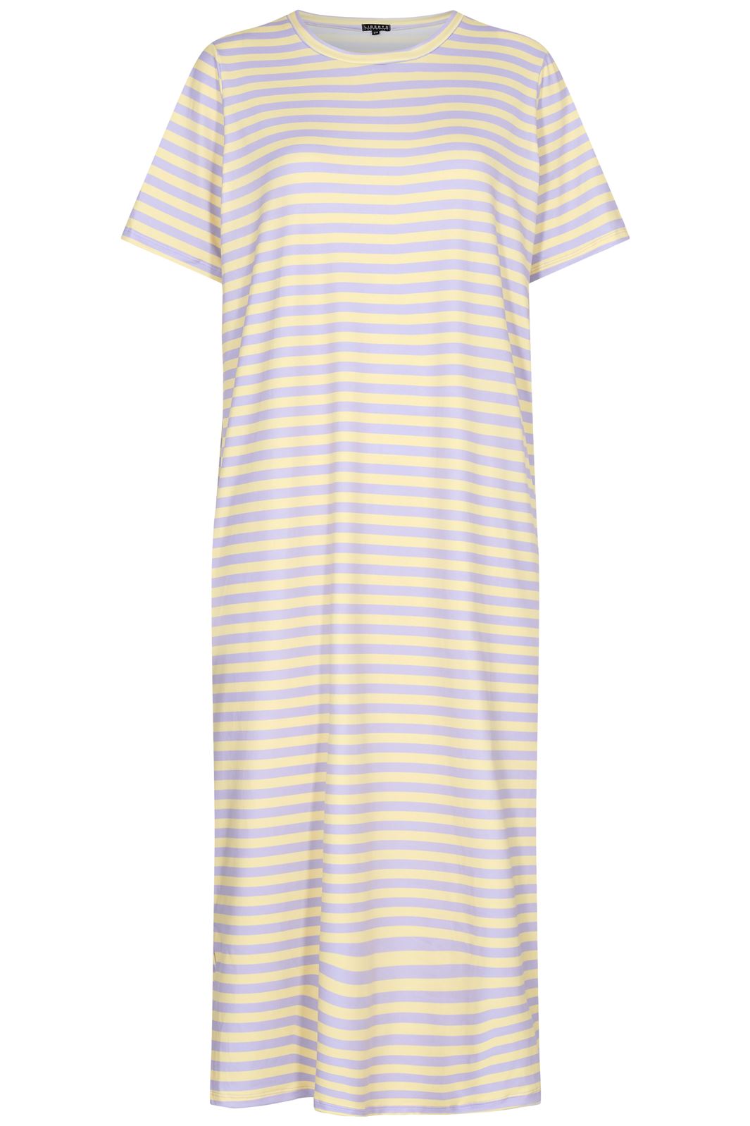 Liberte - Alma Tshirt Dress - Lavender Yellow Stripe