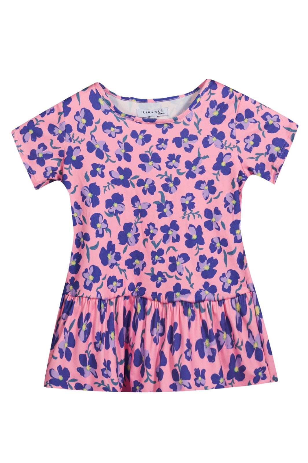 Forudbestilling - Liberte Ami - Alma-Frill-T-Shirt (Kids) - Pink Purple Flower T-shirts 