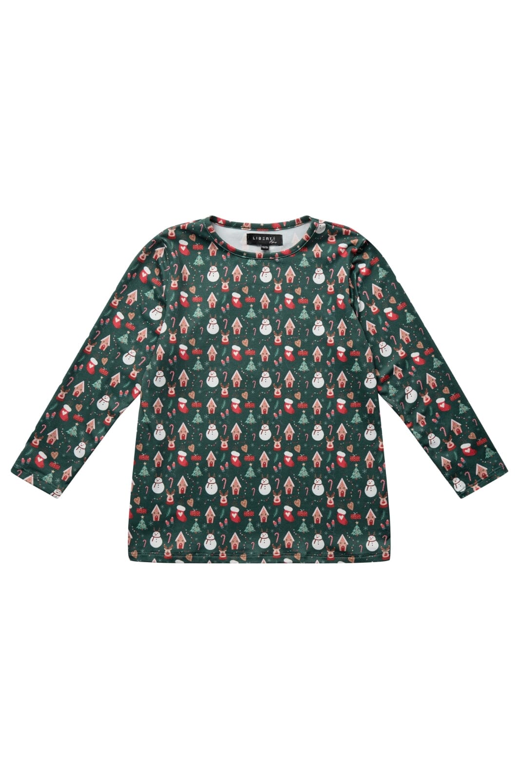 Liberté Ami - Alma-Ls-Tshirt-Kids - Christmas Time Green X-Mas23