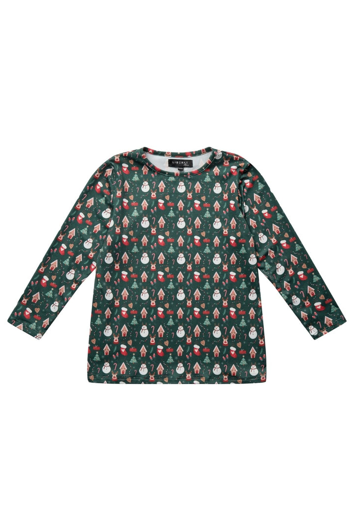 Liberté Ami - Alma-Ls-Tshirt-Kids - Christmas Time Green X-Mas23