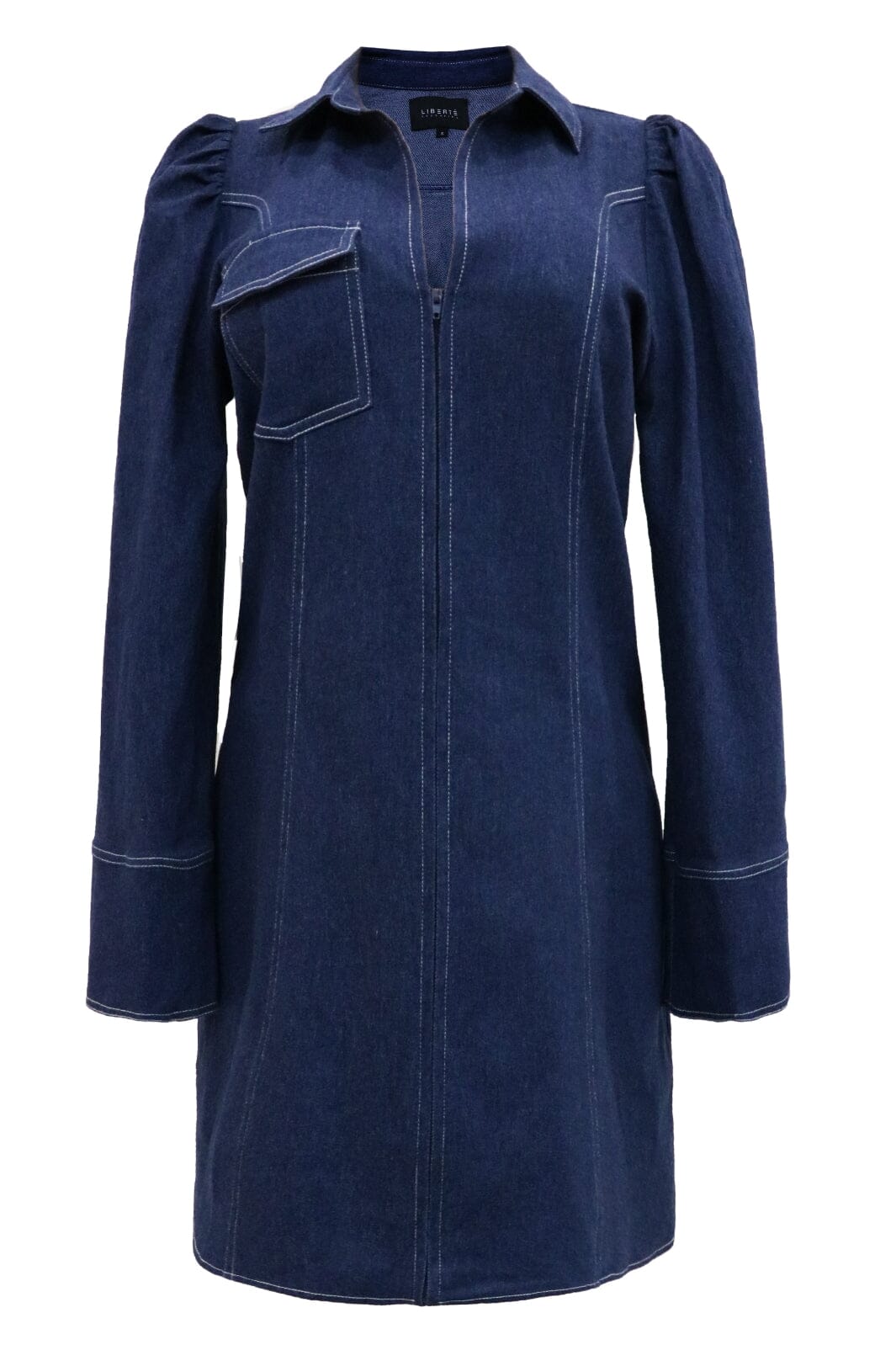 Voorbestelling - Liberte - Asta-V-Neck Dress - Blue Denim